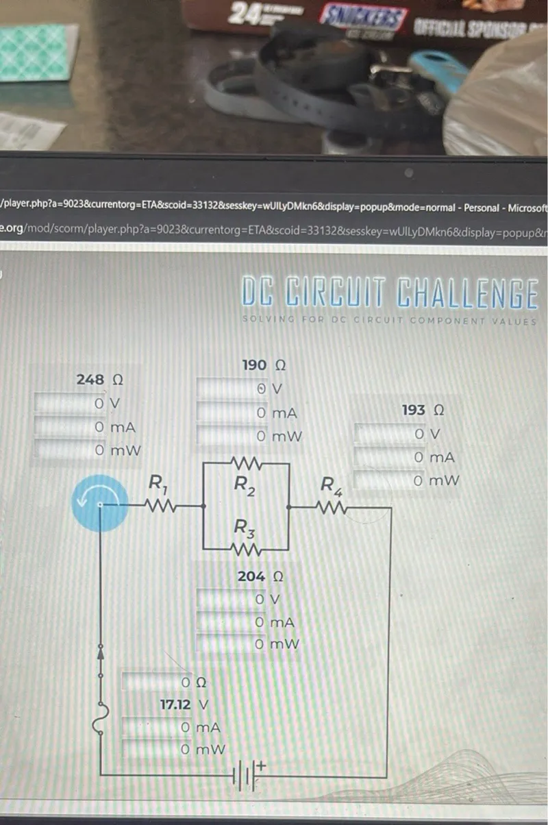 OB Gremit challenge
SOLVING FOR DC CIRCUIT COMPONENT VALUES