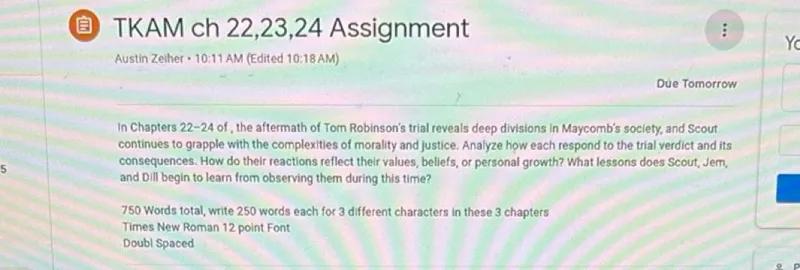 Analyze how each respond to the trial verdict and its consequences. How do their reactions reflect their values, beliefs, or personal growth? What lessons does Scout, Jem, and Dill begin to learn from observing them during this time?