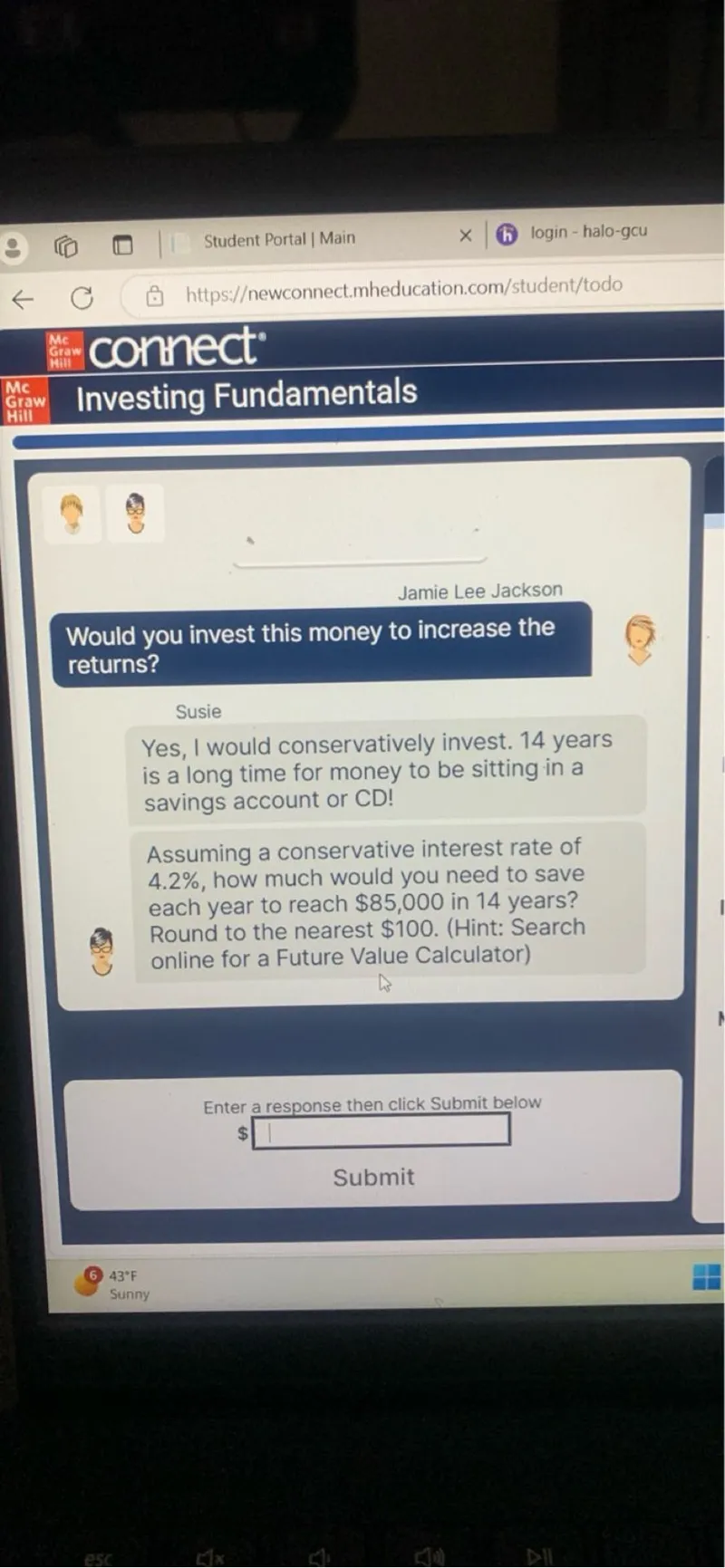 Assuming a conservative interest rate of 4.2%, how much would you need to save each year to reach 85,000 in 14 years? Round to the nearest 100.