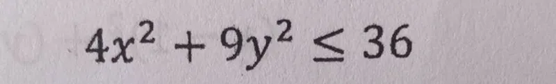 4x^2 + 9y^2 ≤ 36