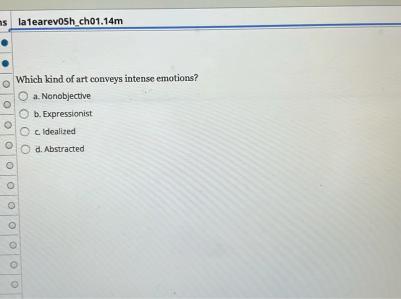 Which kind of art conveys intense emotions?