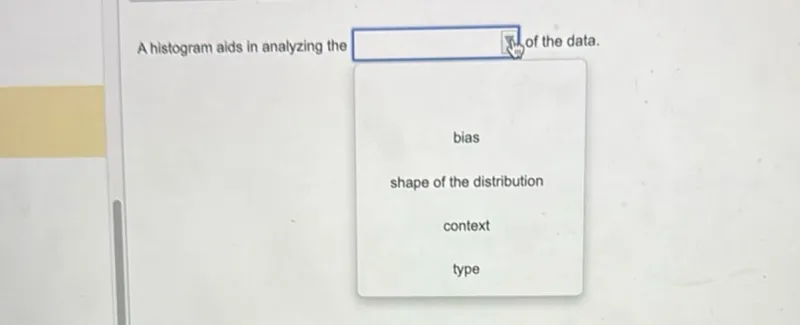 A histogram aids in analyzing the square