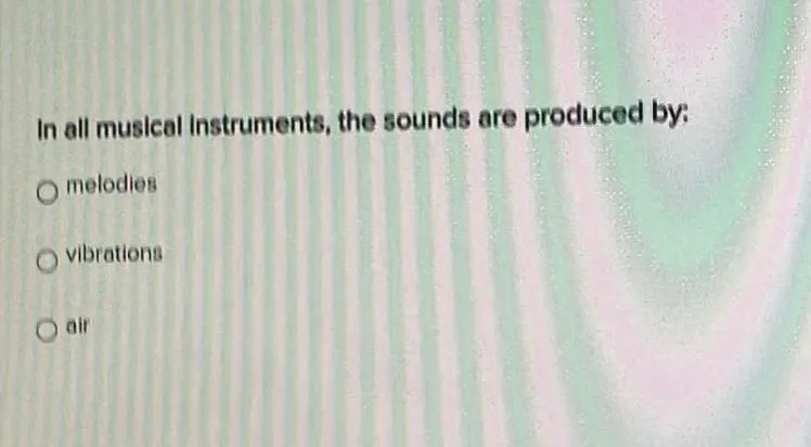 In all musical instruments, the sounds are produced by;