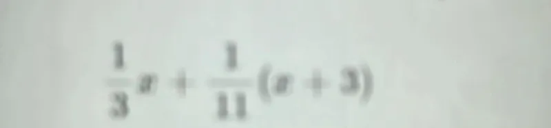 1/3 x + 1/11(x + 3)