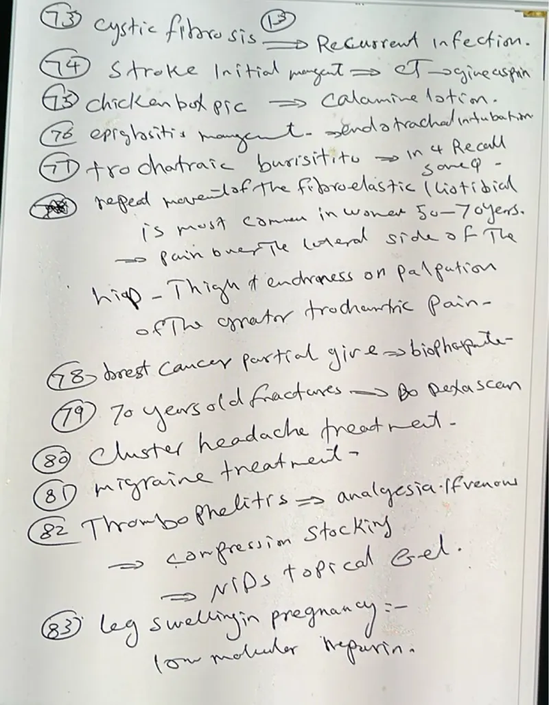 Identify common treatments for cystic fibrosis: