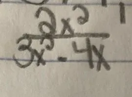 3 2x^2 / (3x^2 - 4x)