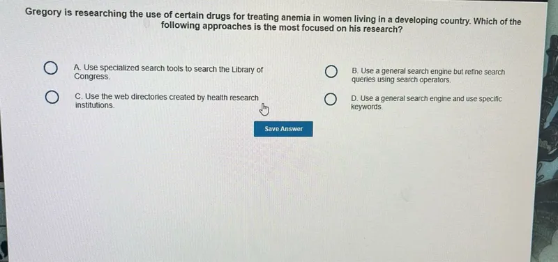 Gregory is researching the use of certain drugs for treating anemia in women living in a developing country. Which of the following approaches is the most focused on his research?